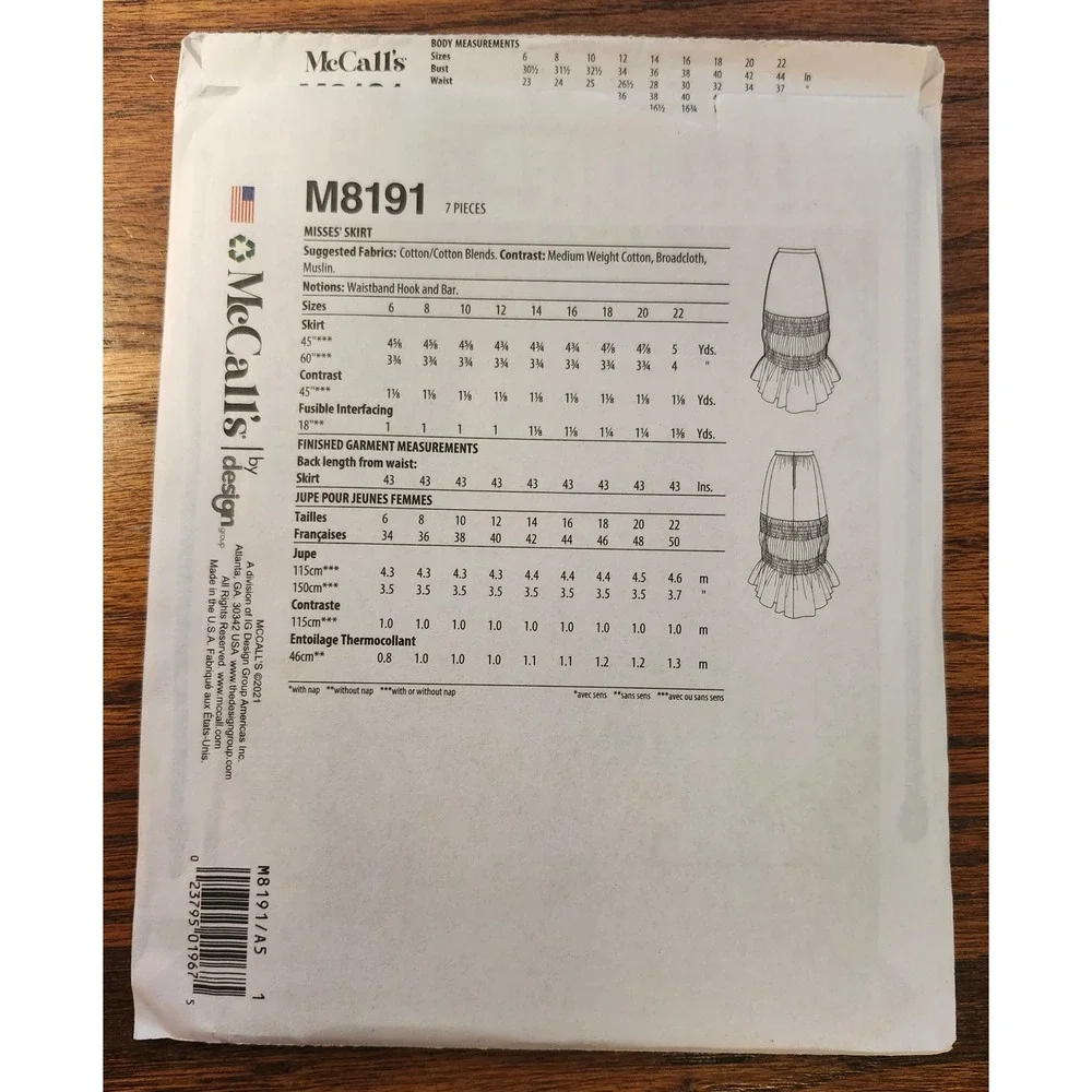 McCalls mccalls m8191