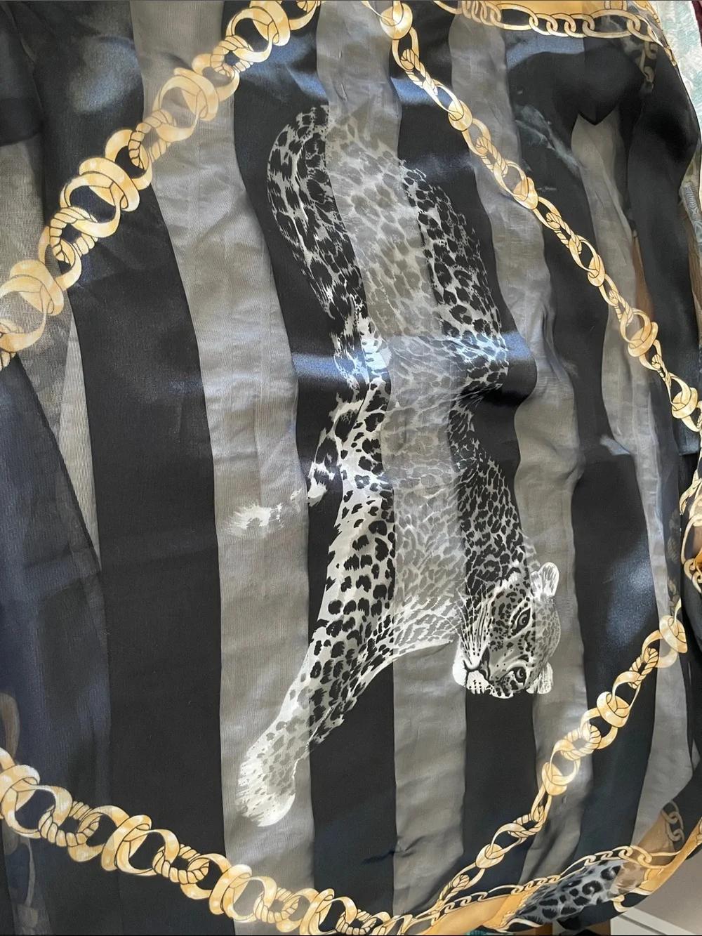 Leopard Chain Print Scarf