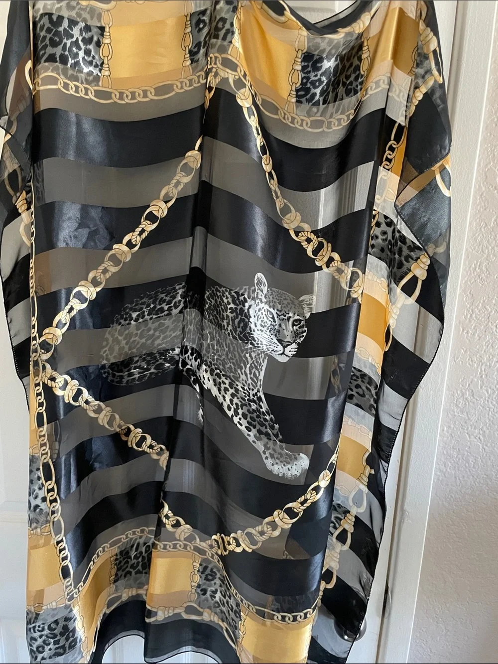 Leopard Chain Print Scarf