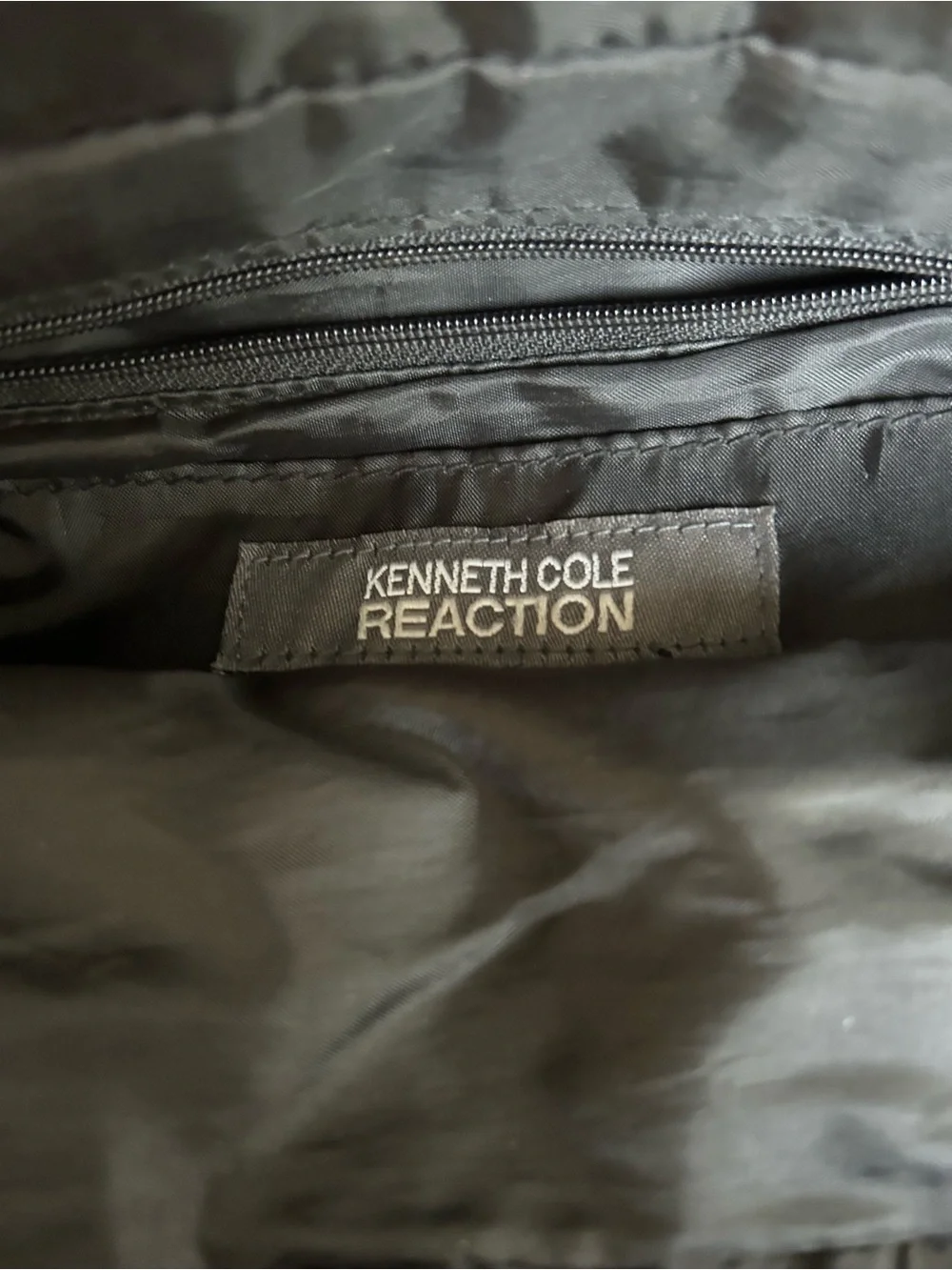 Kenneth Cole Black Duffel Tote with Logo Print