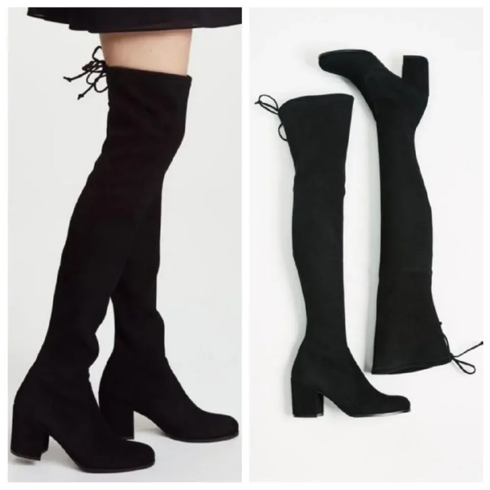 Stuart Weitzman Tieland black over Knee High Boots 11.5