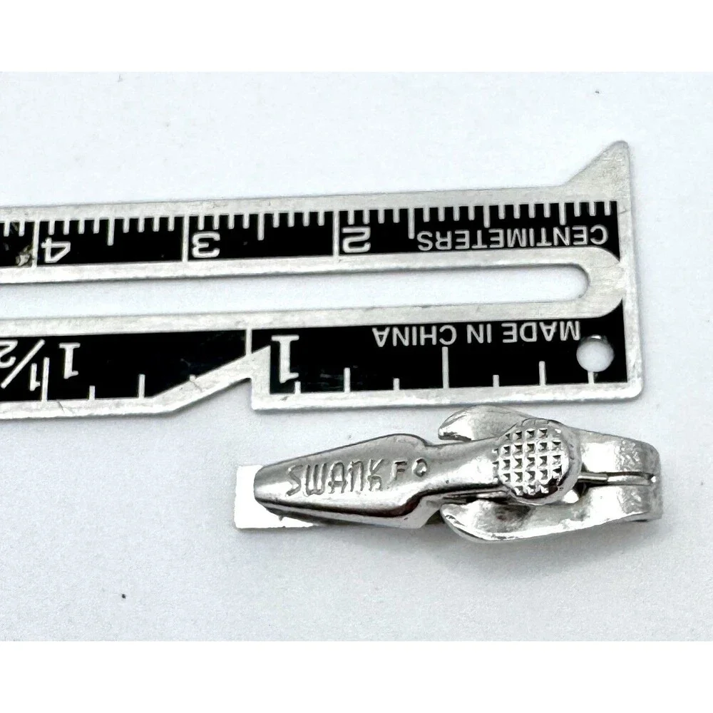 Swank Silver Tone Tie Clip Vintage Men's Fashion Jewelry Silvertone Suit&Tie