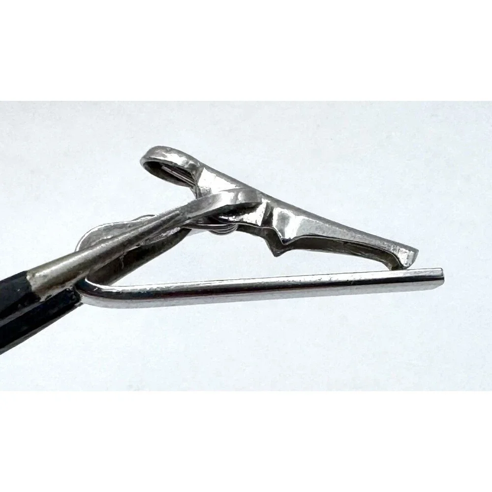 Swank Silver Tone Tie Clip Vintage Men's Fashion Jewelry Silvertone Suit&Tie