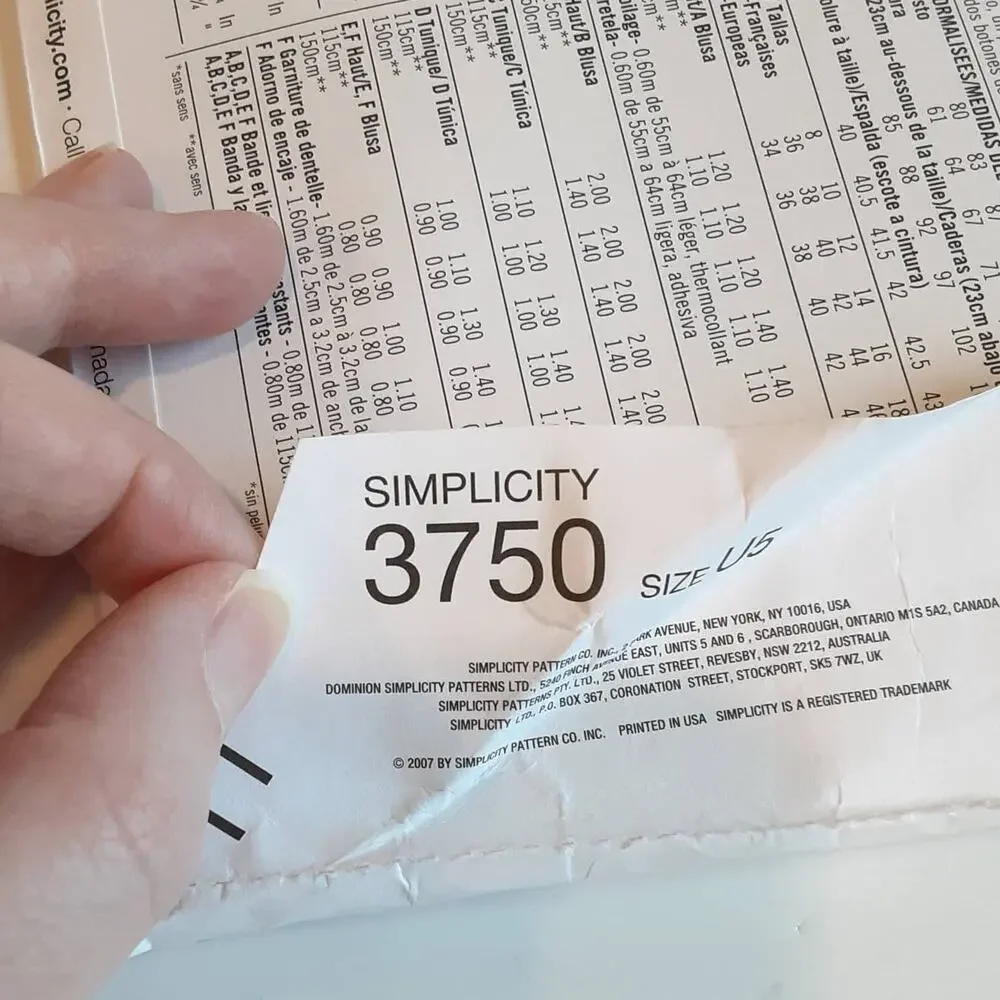 Simplicity *pattern has