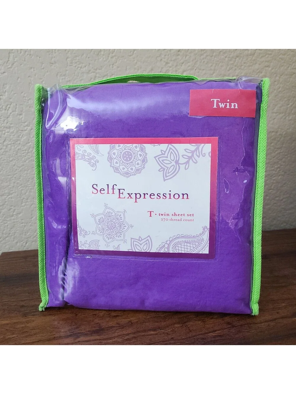 Twin Sheet Set Deep Pocket Purple 100% Cotton TC New Bedding