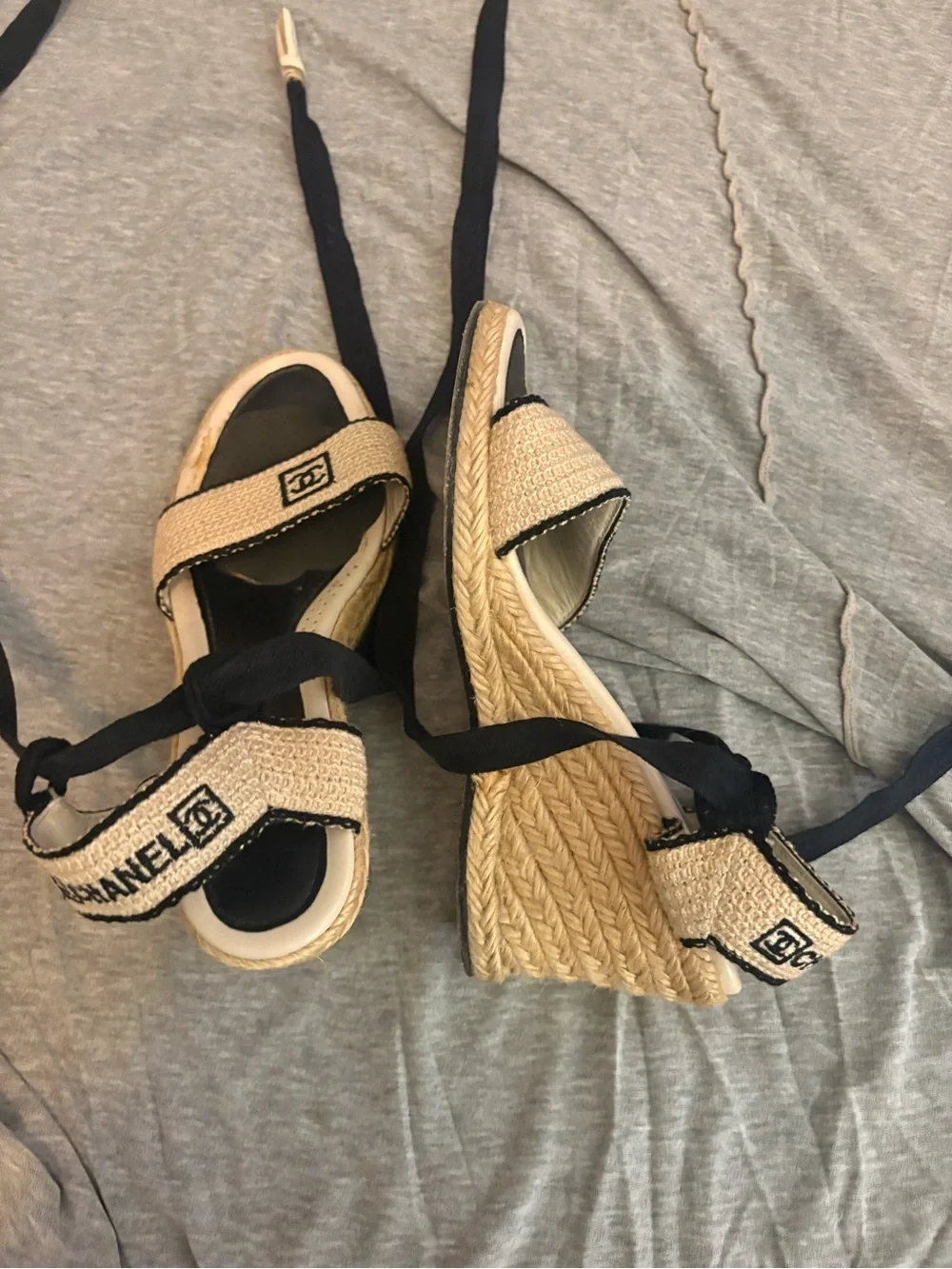 CHANEL sandals woven