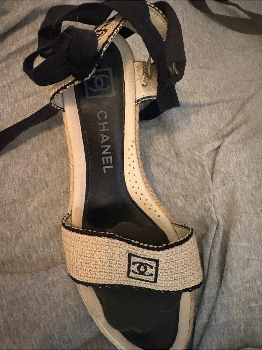 CHANEL sandals woven