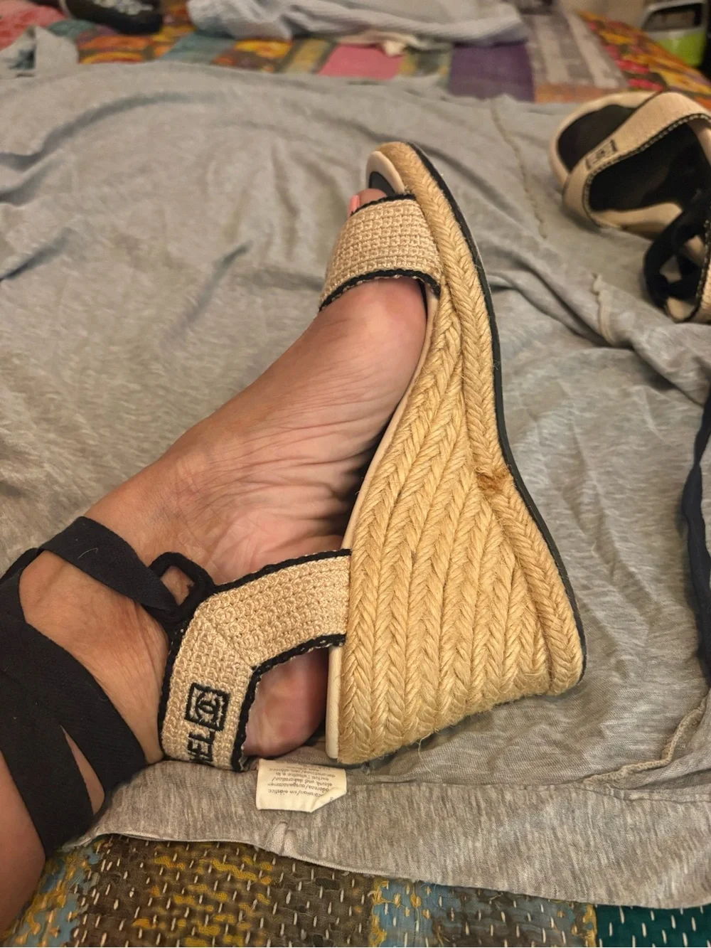 CHANEL sandals woven
