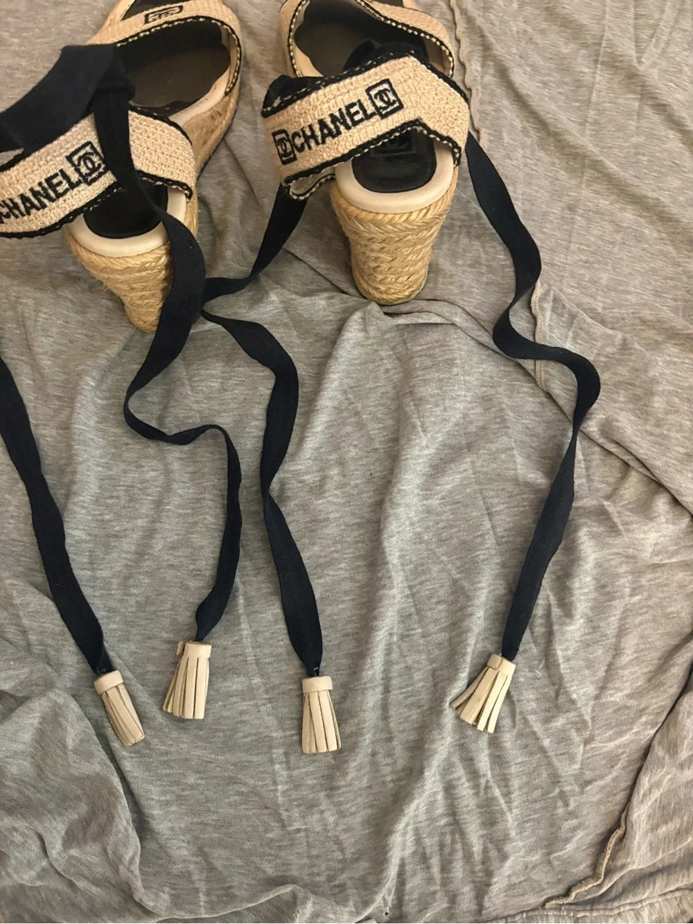 CHANEL sandals woven