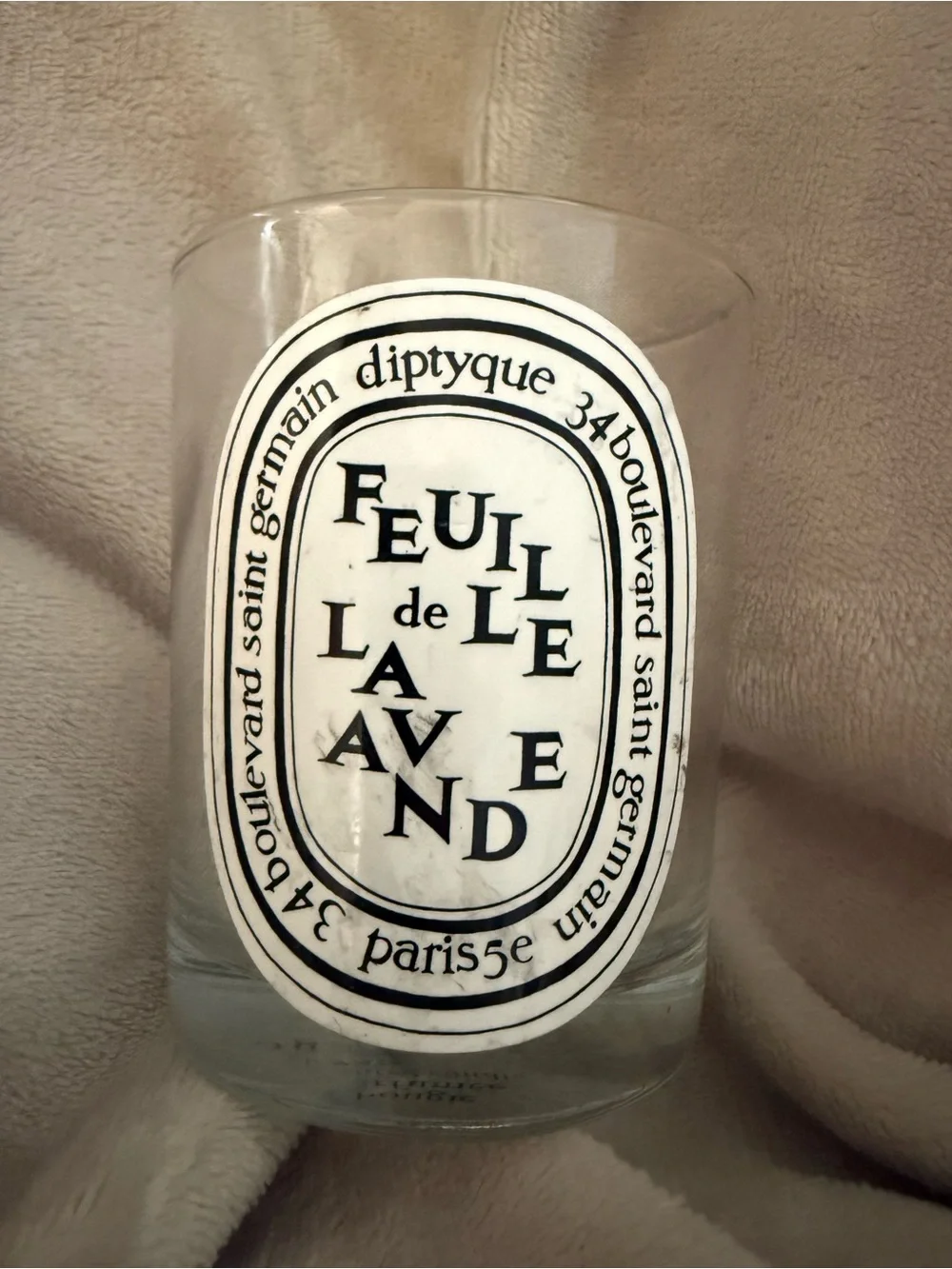 Diptyque Feuille de Lavande Empty 190g Glass Candle Jar