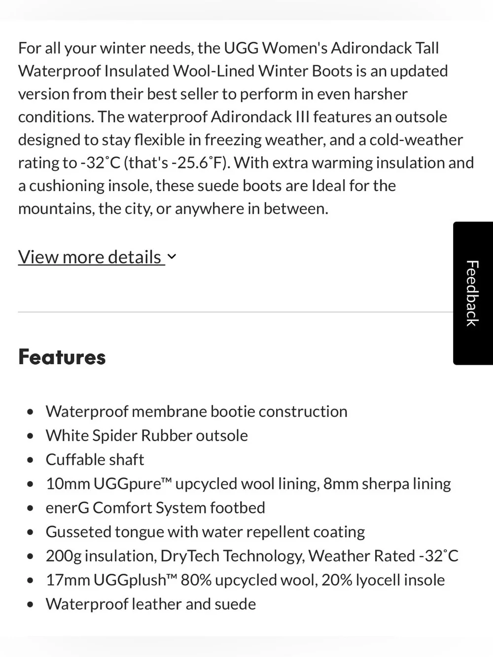 UGG adirondack waterproof