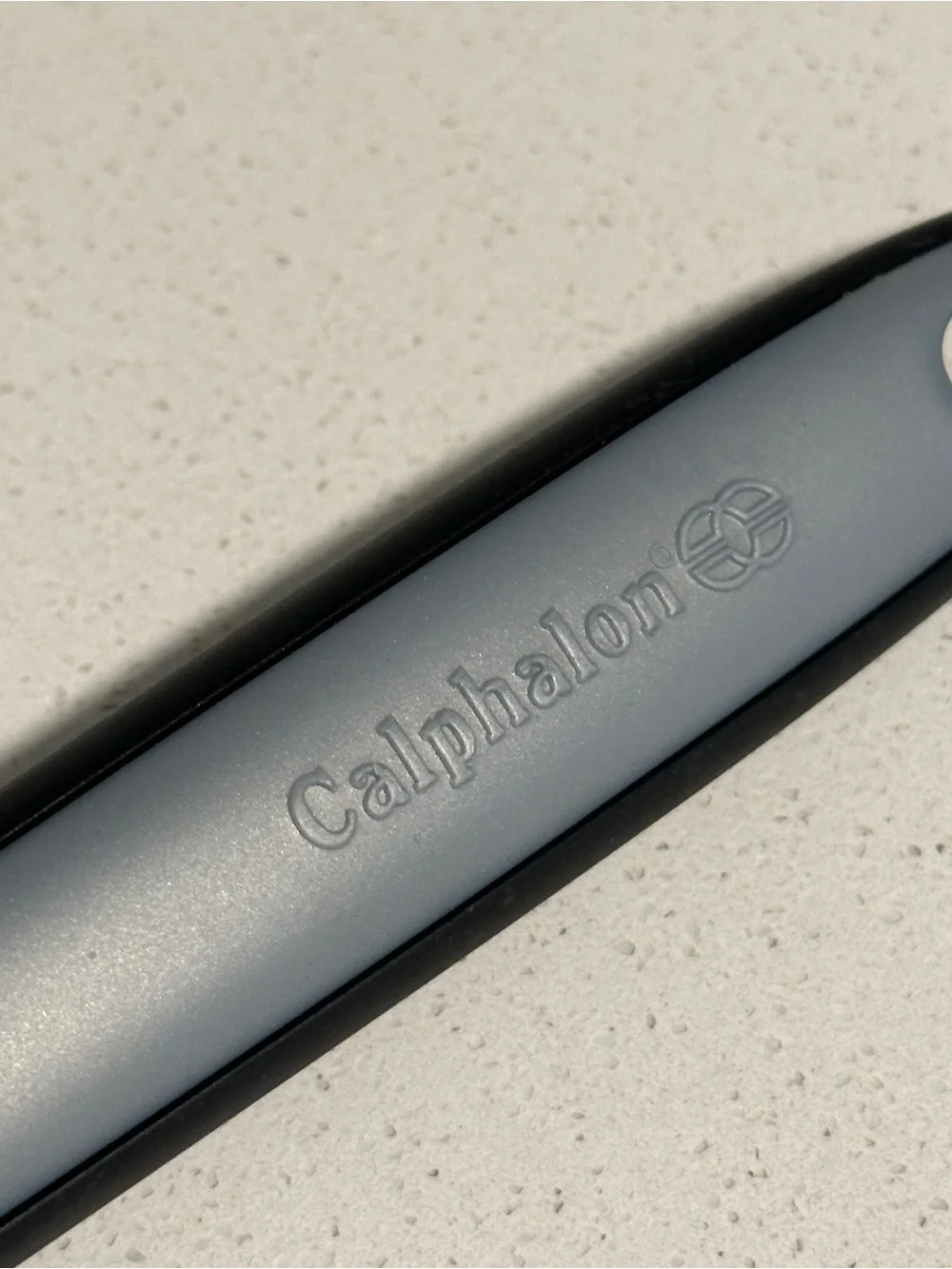 Calphalon Select Slotted Serving‎ Spoon, Nylon/Silicone, Gray/Black, 13.5