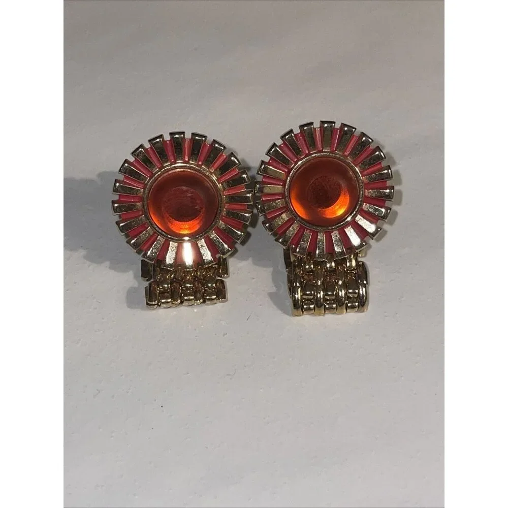 Hickok cufflinks orange