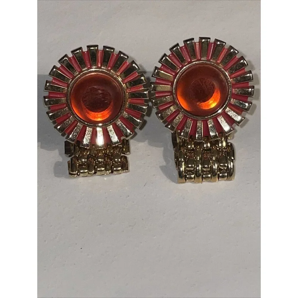 Hickok cufflinks orange
