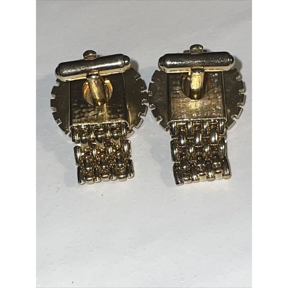 Hickok cufflinks orange