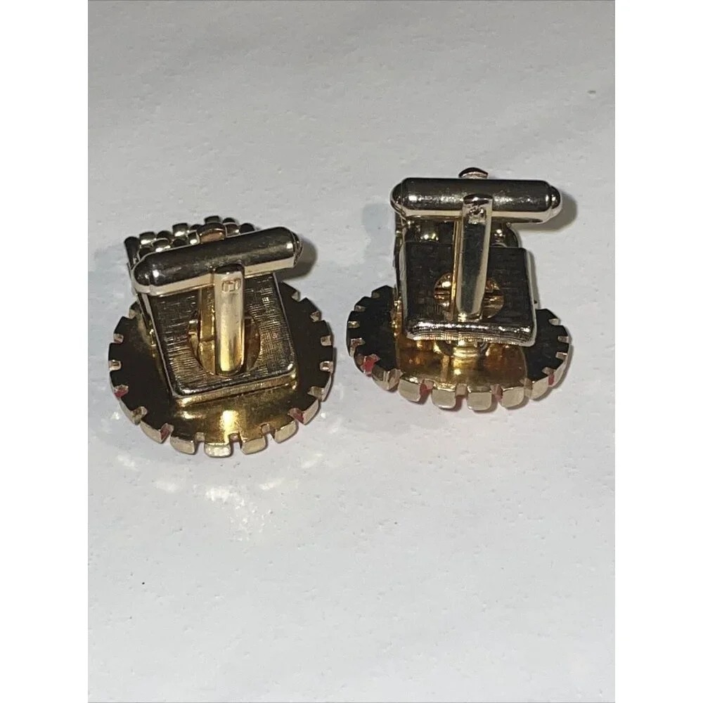 Hickok cufflinks orange