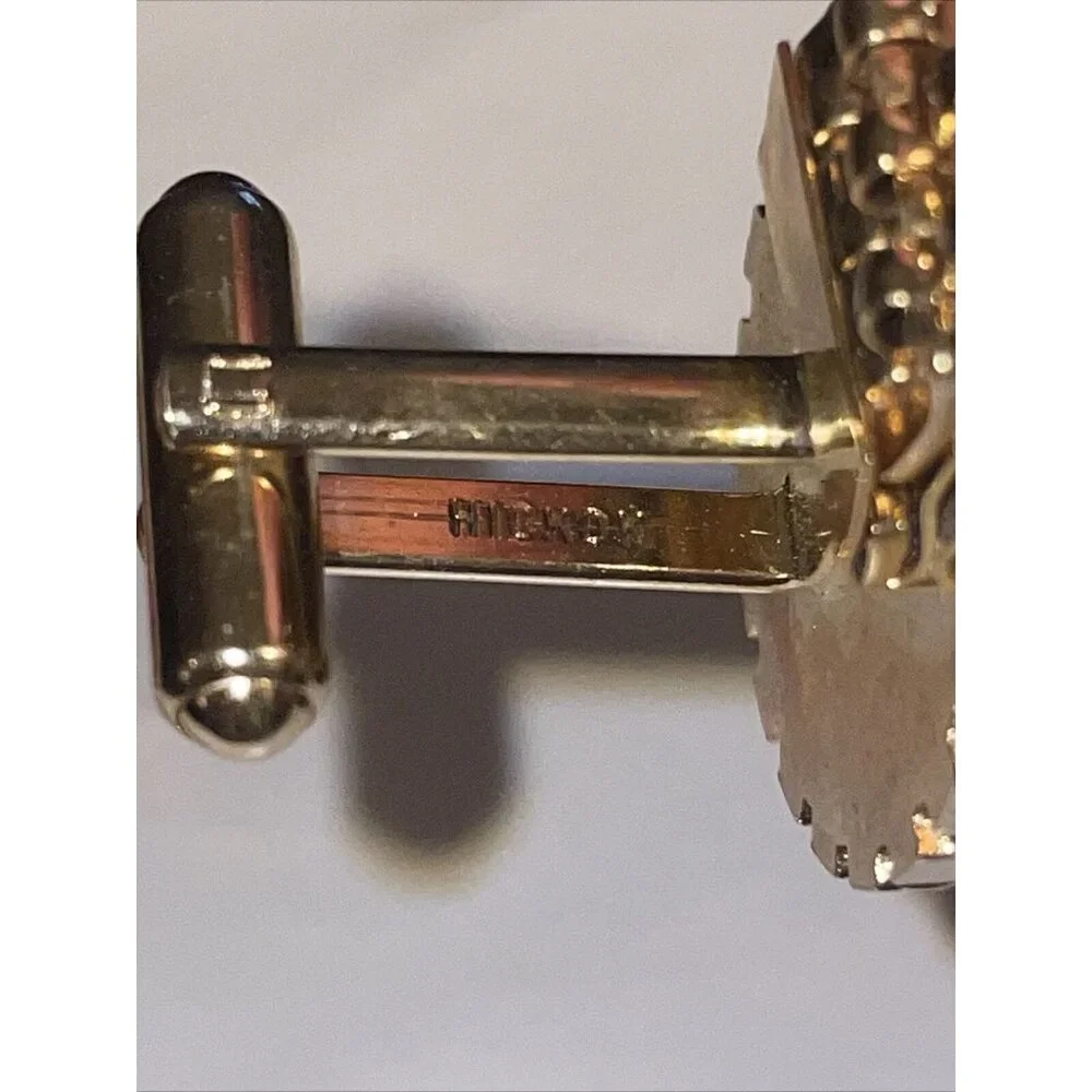 Hickok cufflinks orange