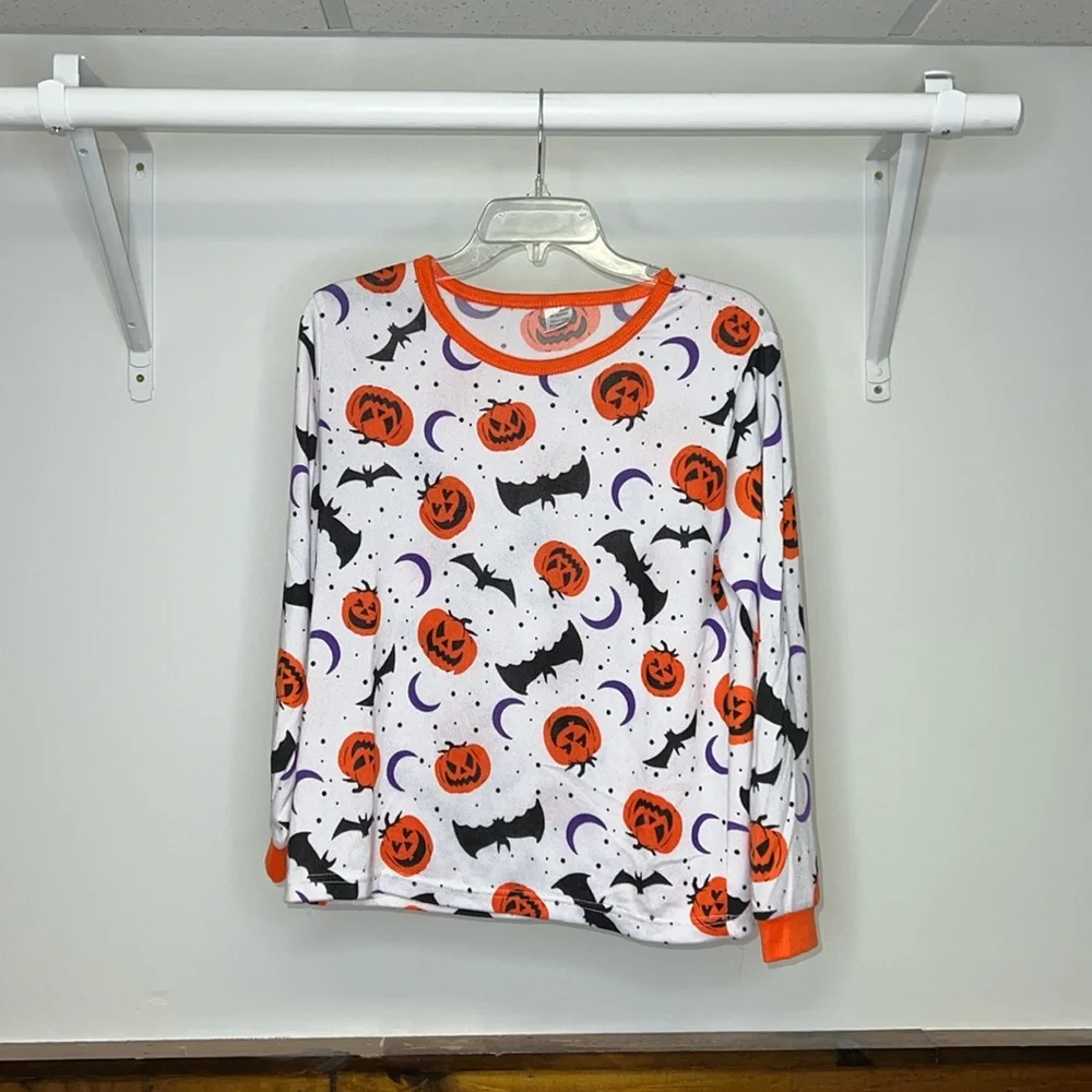 Halloween Graphic Long Sleeve Pajama‎ Top- XL