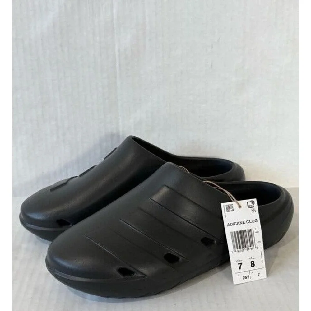Adidas‎ Adicane HQ9918 Unisex US M7/W8 Clogs Carbon Core Black Slip-On Sandals