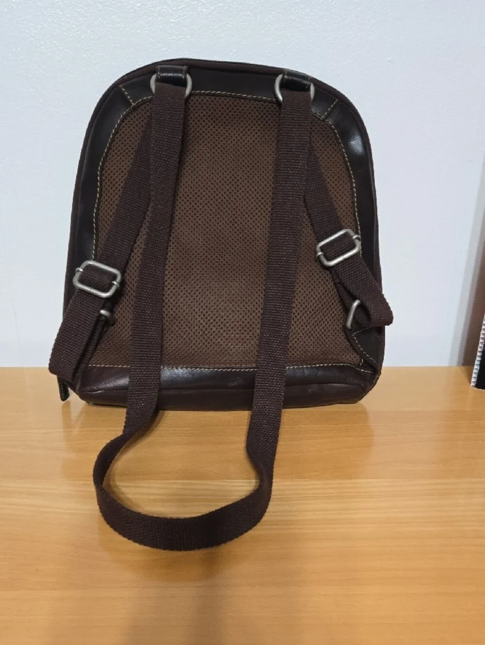 Jack Georges Sleek Dark Brown Leather Convertible Crossbody/Backpack  Bag