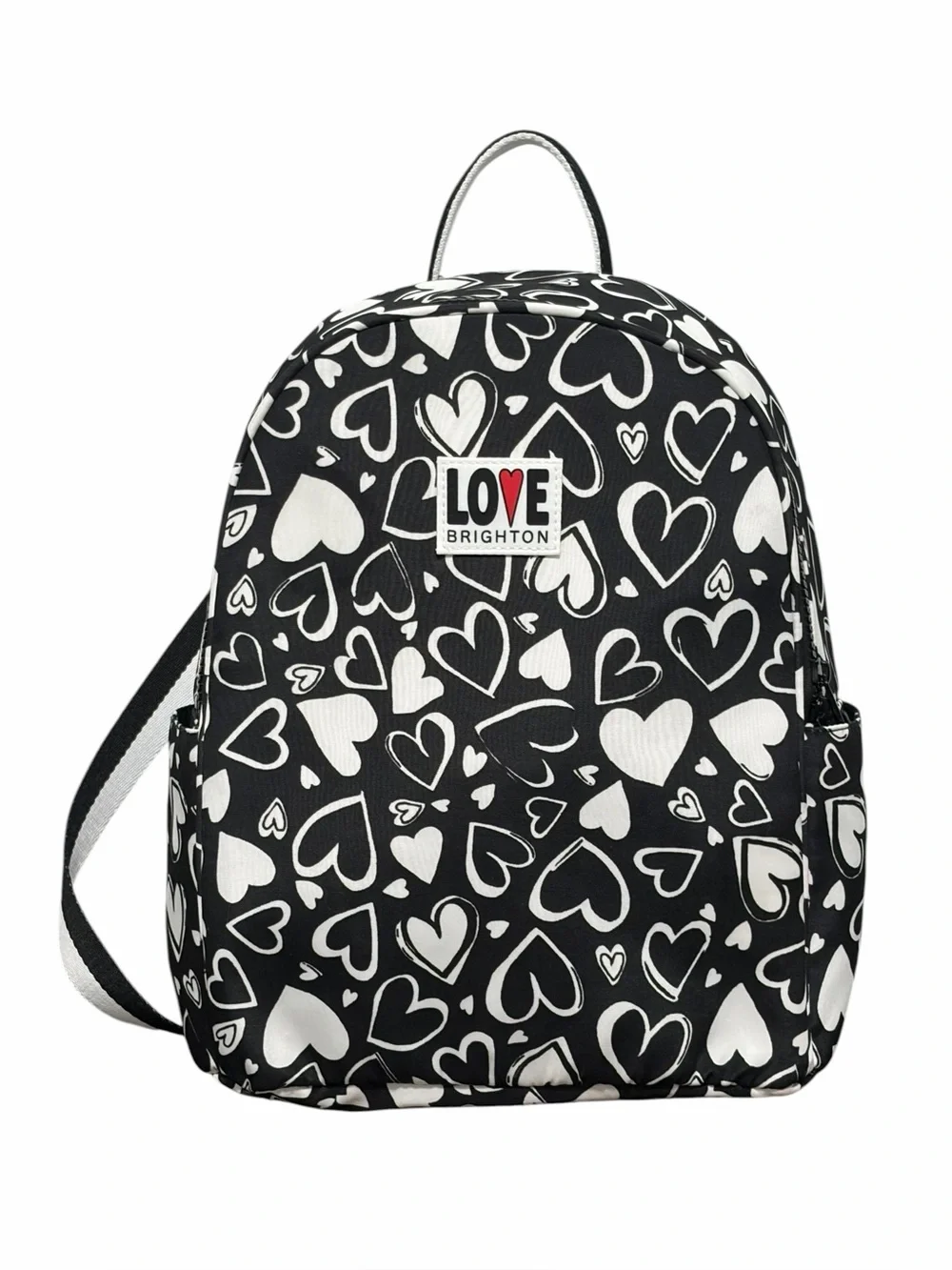 Brighton Heart Pattern Black & White Small Backpack - NWOT