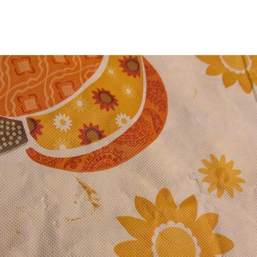Halloween Pumpkin Fall Harvest Tablecloth Fabric Crafts Flannel Backed READ