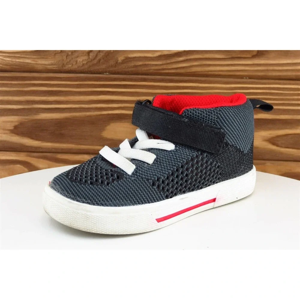 Carter's Toddler Boys 7 Medium Black Fashion Sneakers Fabric‎ Knight 2