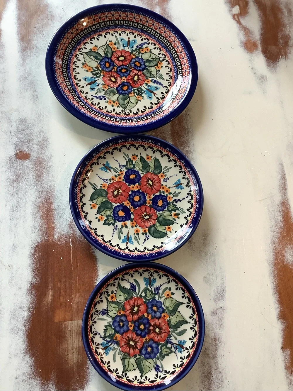 Polish Pottery set three