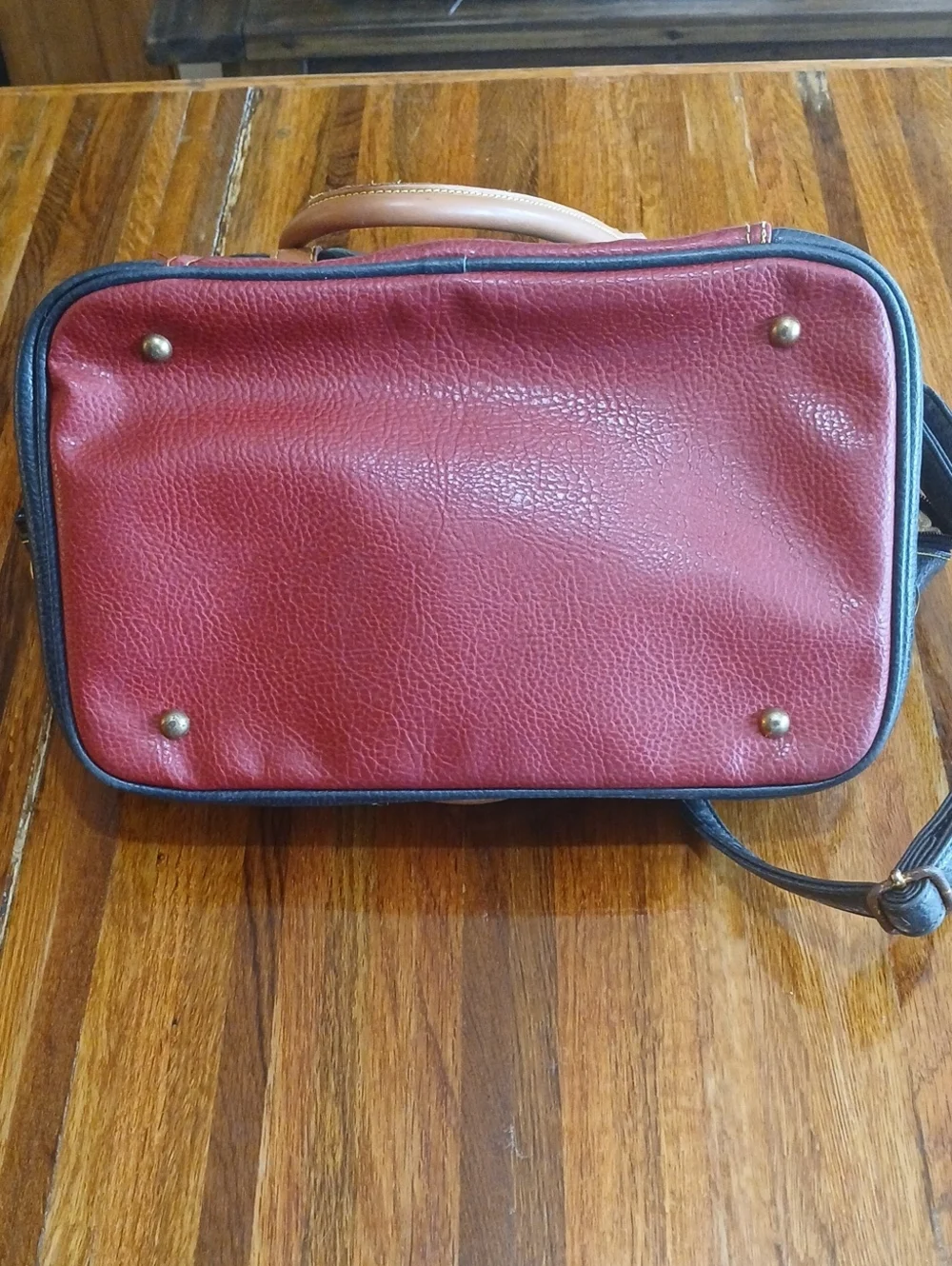Vintage 90s Y2K Alfred Sung Colorblock Bowlers Bag Leather Purse