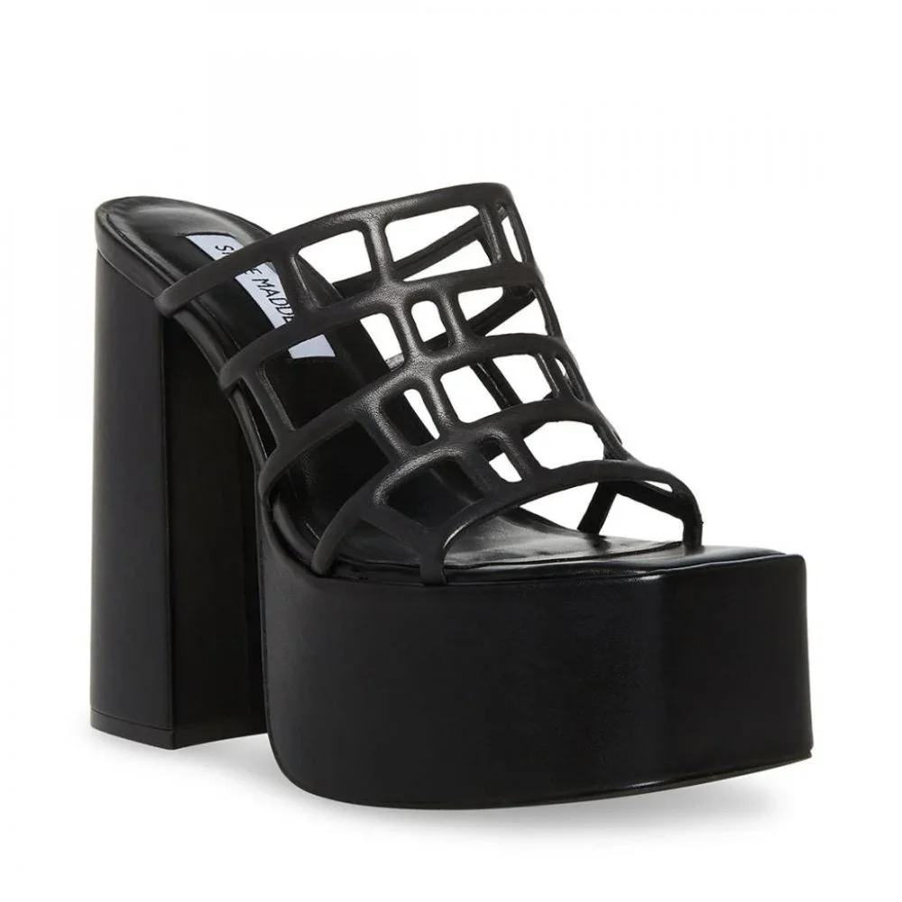 Steve Madden Leather Audrey Platform Heel Sandals