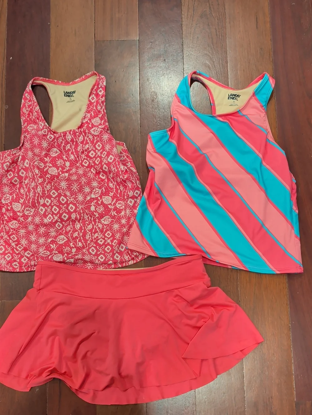 Lands' End Girls Swim Skirt And Tanks - XL 14-16