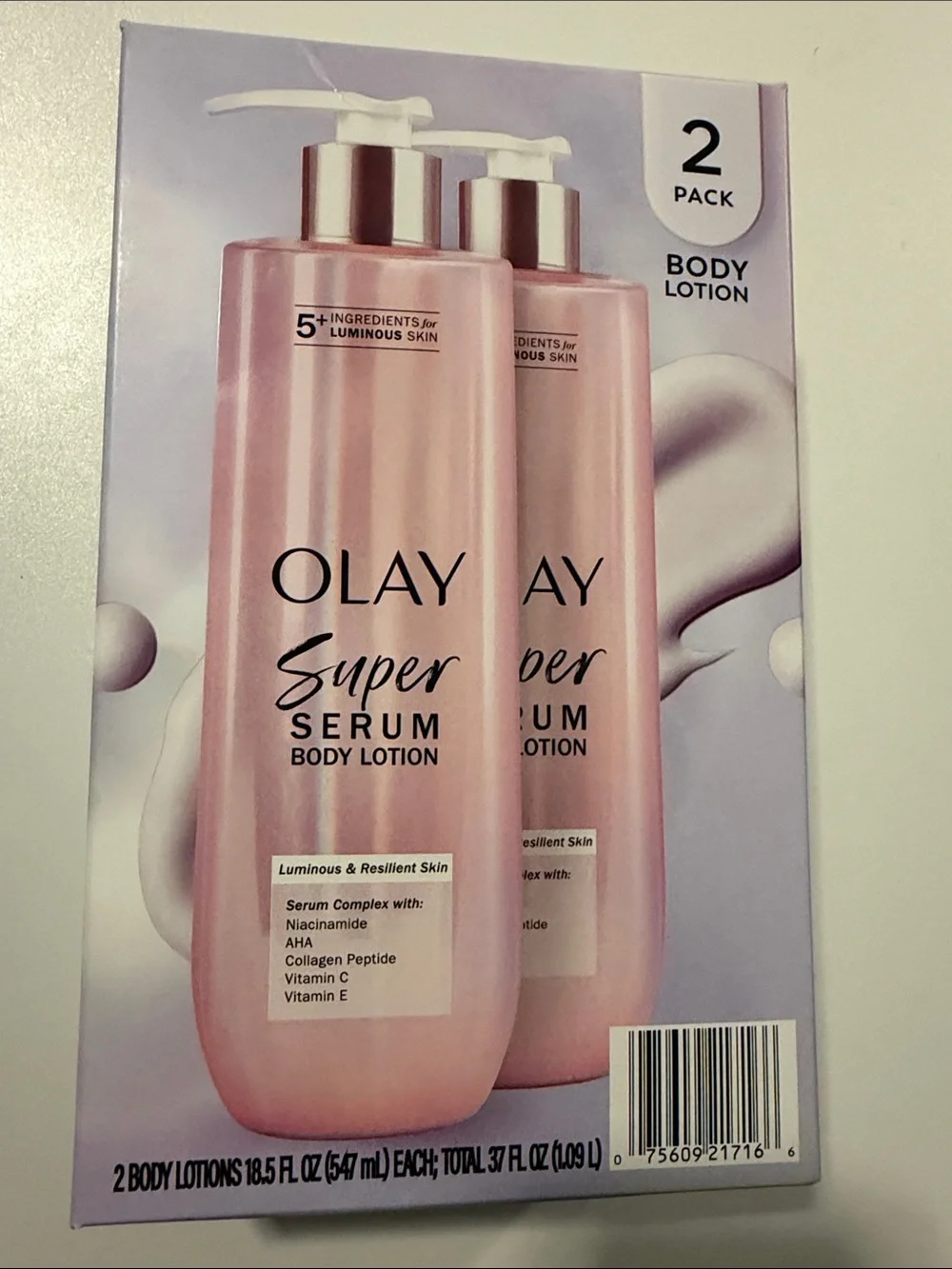 OLAY Super Serum Body Lotion - Pink Pump Bottles (2 Pack)