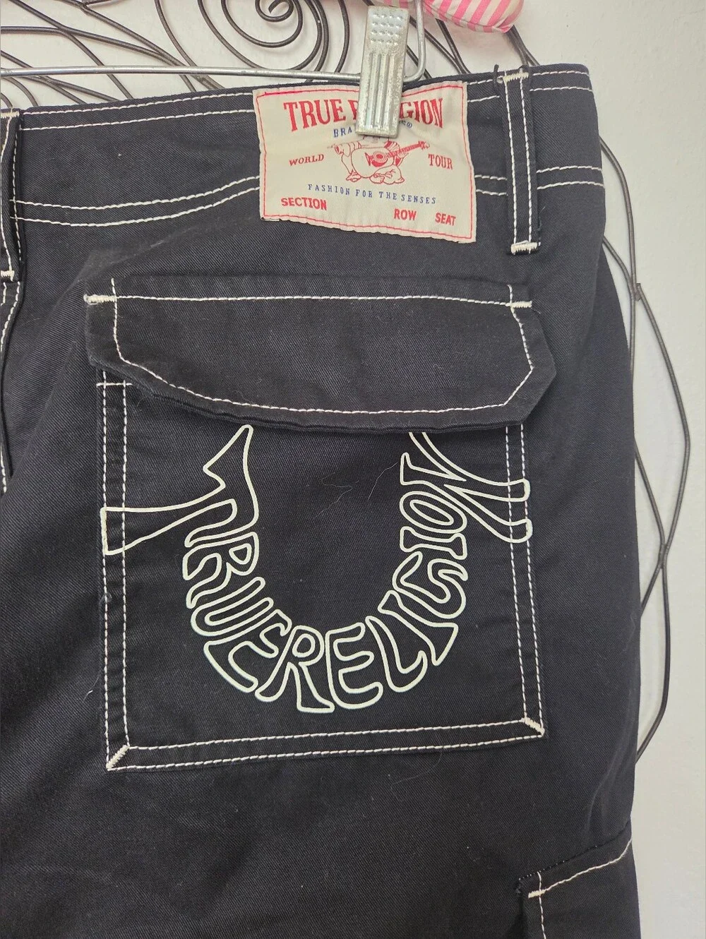 True Religion men cargo zip