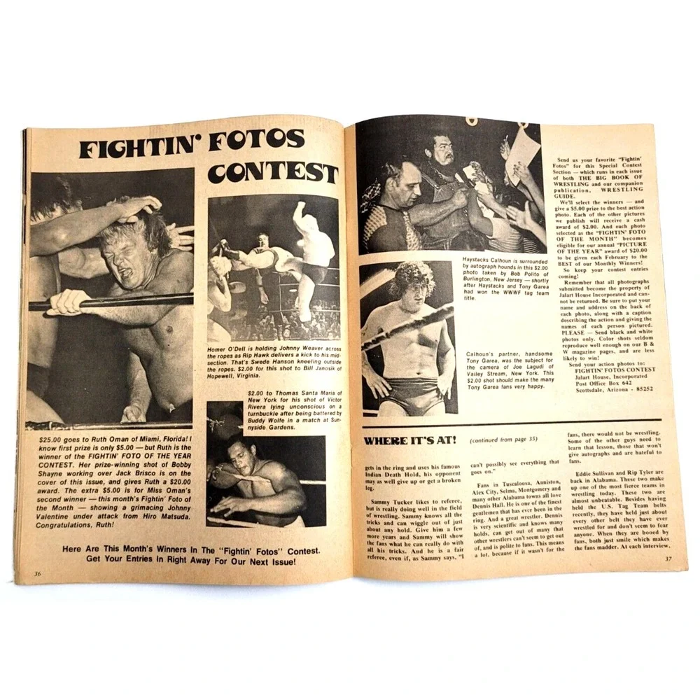 THE BIG BOOK OF WRESTLING MARCH 1974‎ - DUSTY RHODES / THE SHEIK / BASS BROTHERS