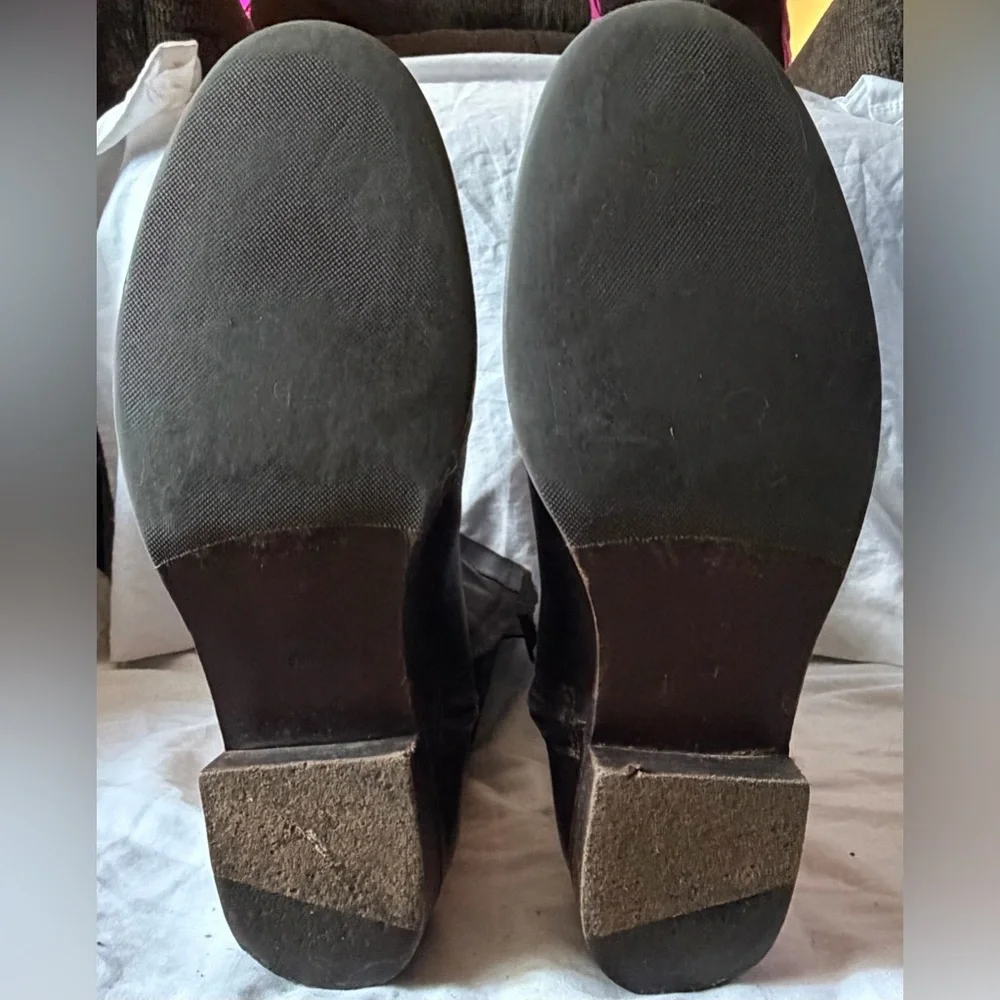 Women's Tory Burch Eloise Brown Leather Riding Tall Boots Size 9M