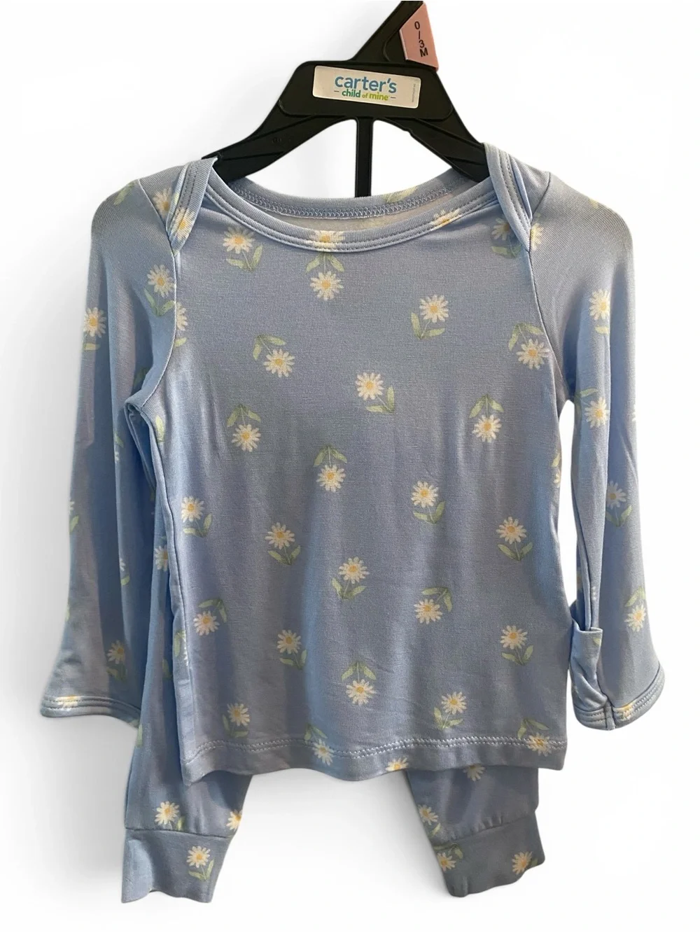 Carter's Sky Blue Girl’s Daisy Pajama Set