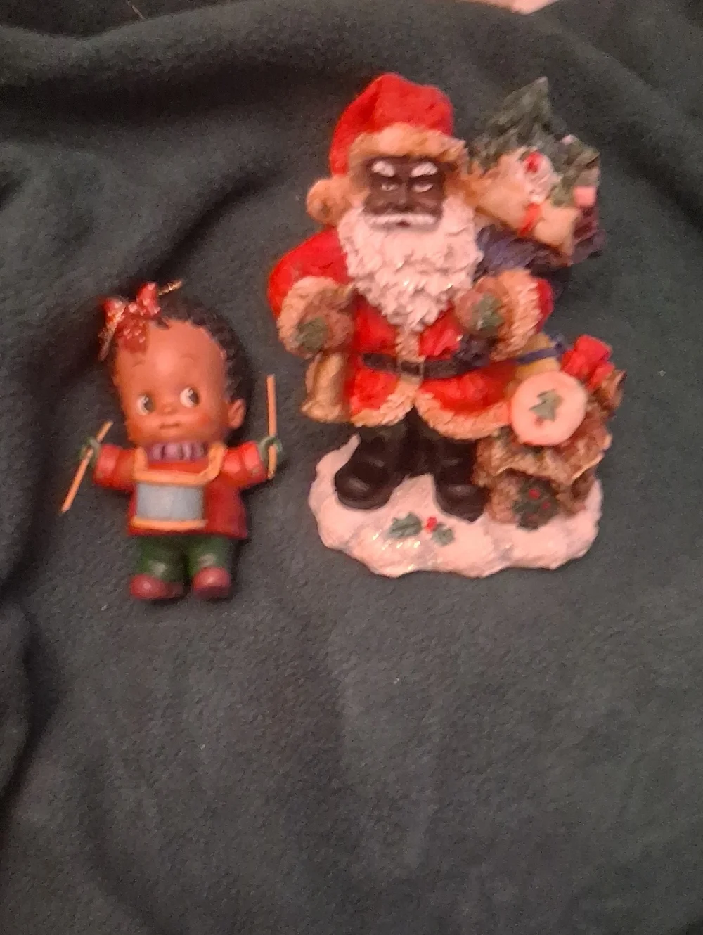 Red and White Santa Figurine Holiday Decor