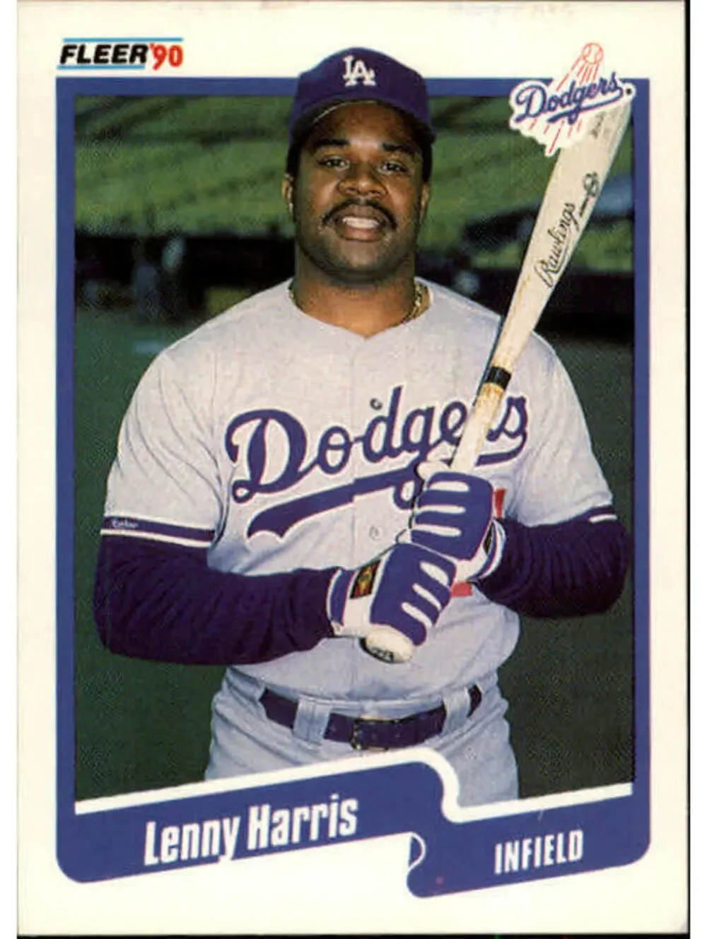 1990 Lenny Harris Fleer Baseball Card #397