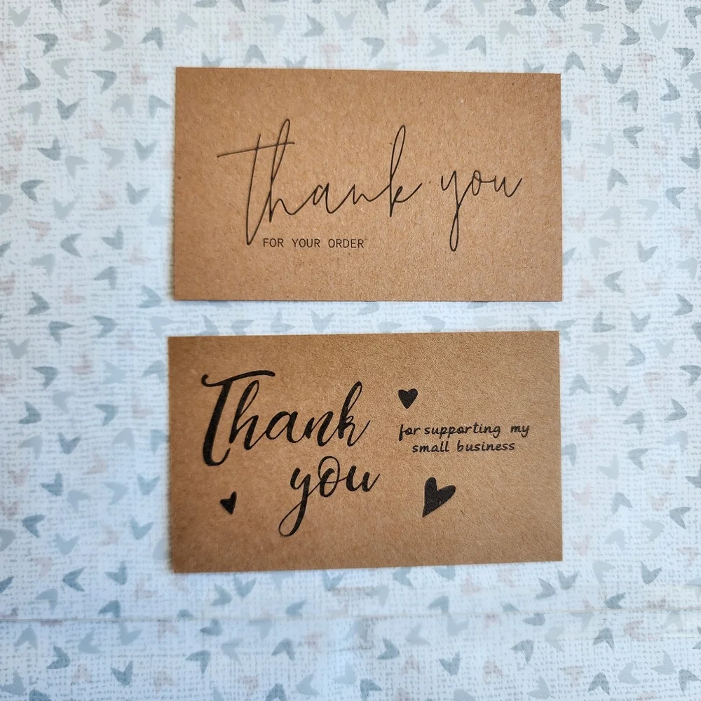 100 PC kraft business card and Stickers