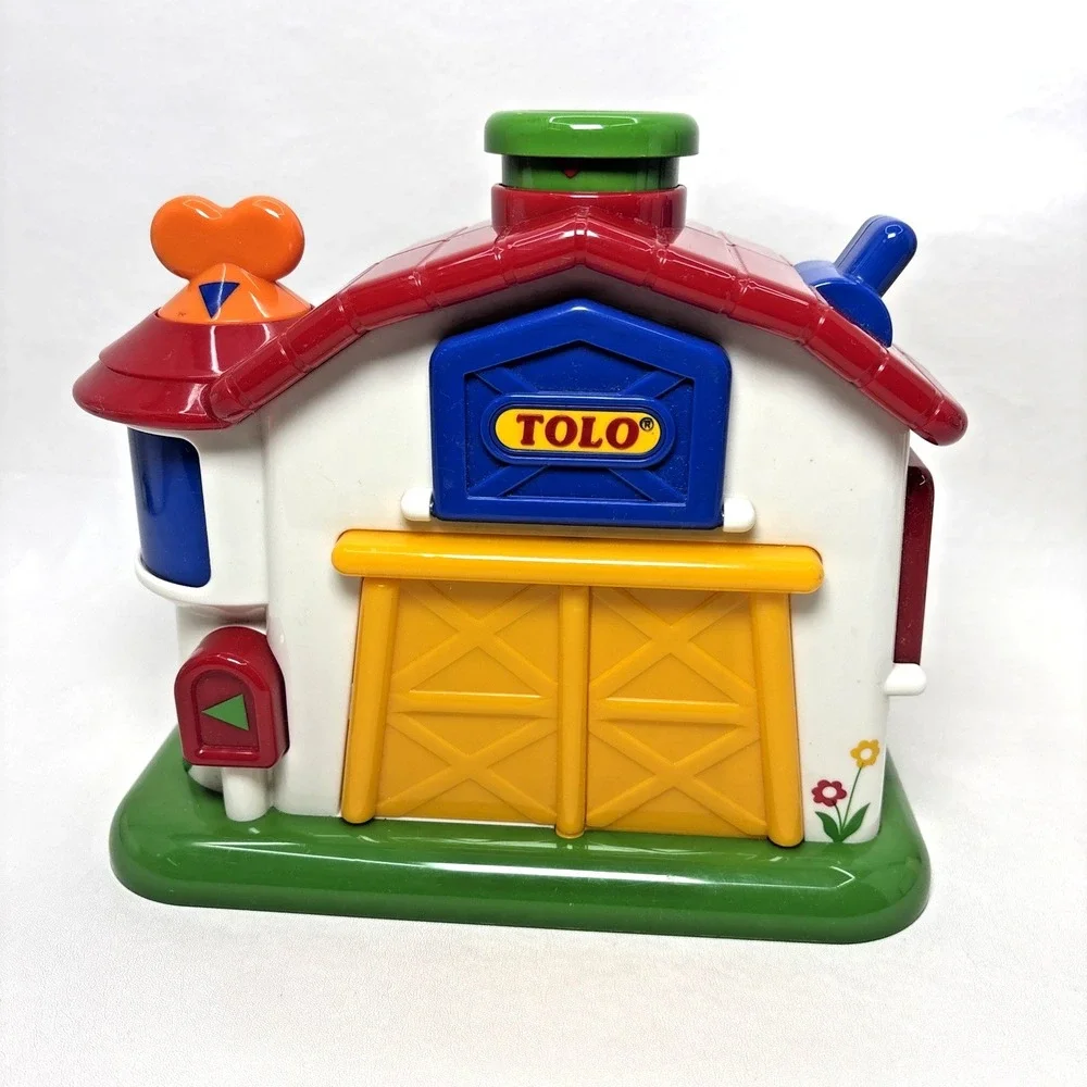 TOLO Pop‎ Up Farm First Friends Barn Toy Set Infant Toddler Primary Colors Cow
