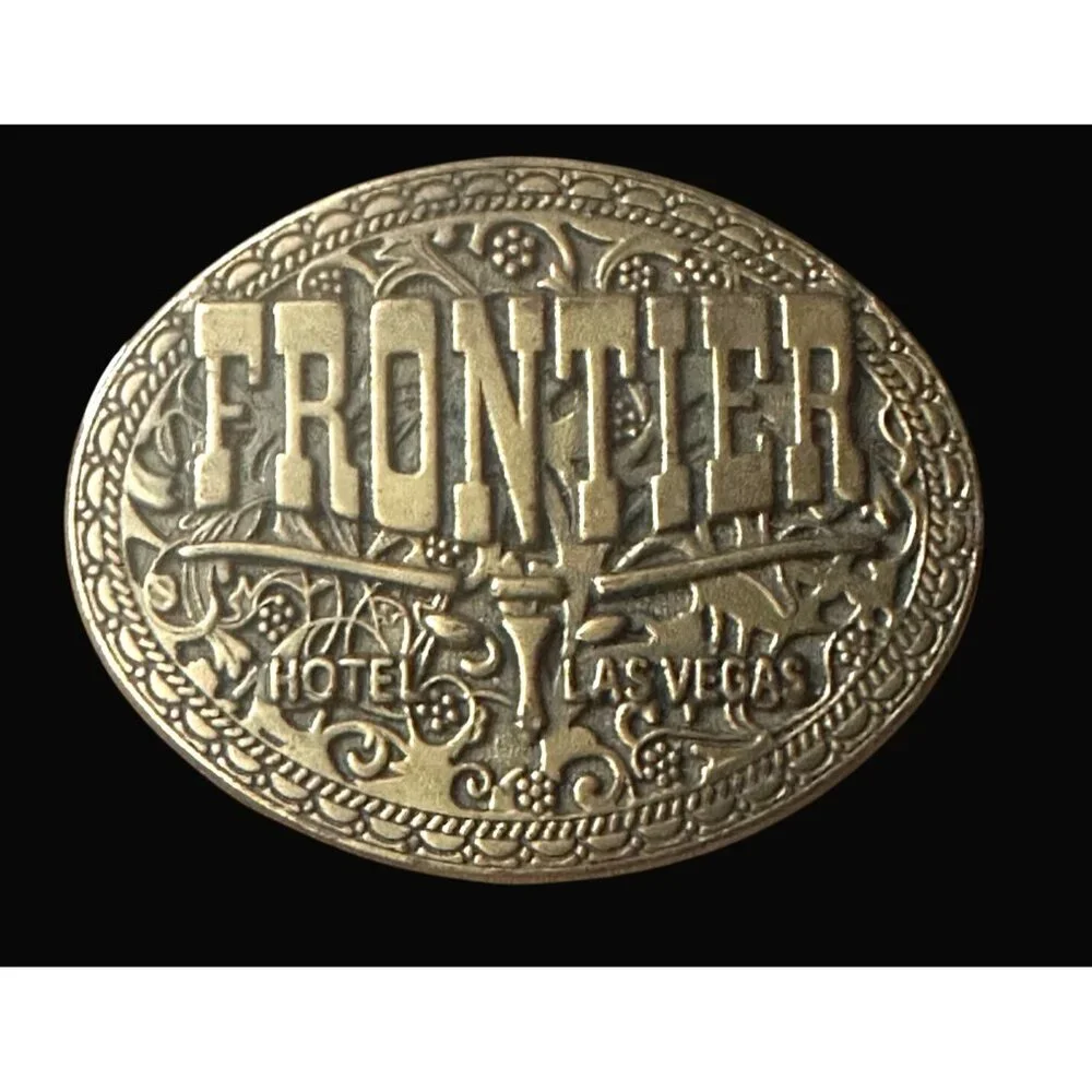 Vintage Frontier‎ Hotel Las Vegas Belt Buckle Collectible Western Accessory