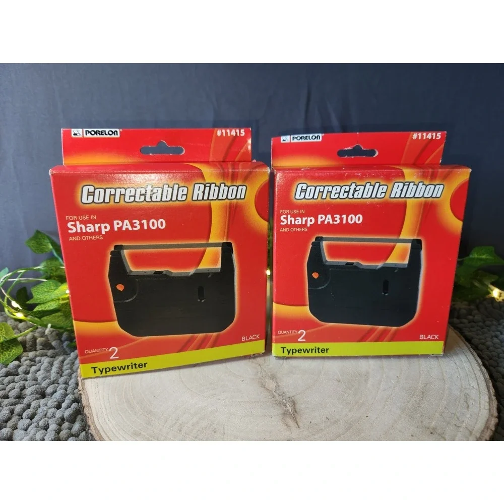 Porelon Sharp Typewriter Ribbons Sharp PA3100 PA 3100 PA-3100 (2 Packs~2 Per Pk)