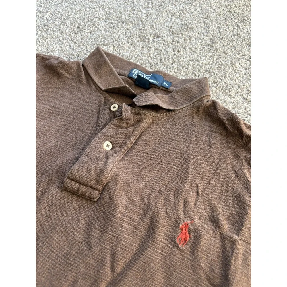 Polo‎ Ralph Lauren Shirt Men's Size XL  Light Brown Short Sleeve  Polo