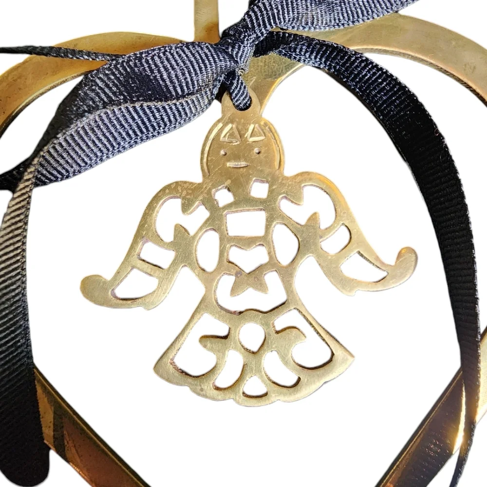 Vintage brass heart