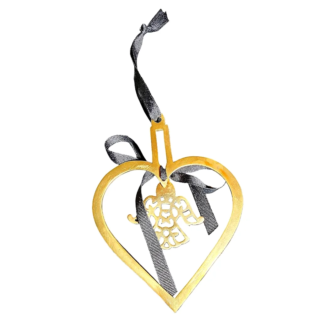 Vintage brass heart