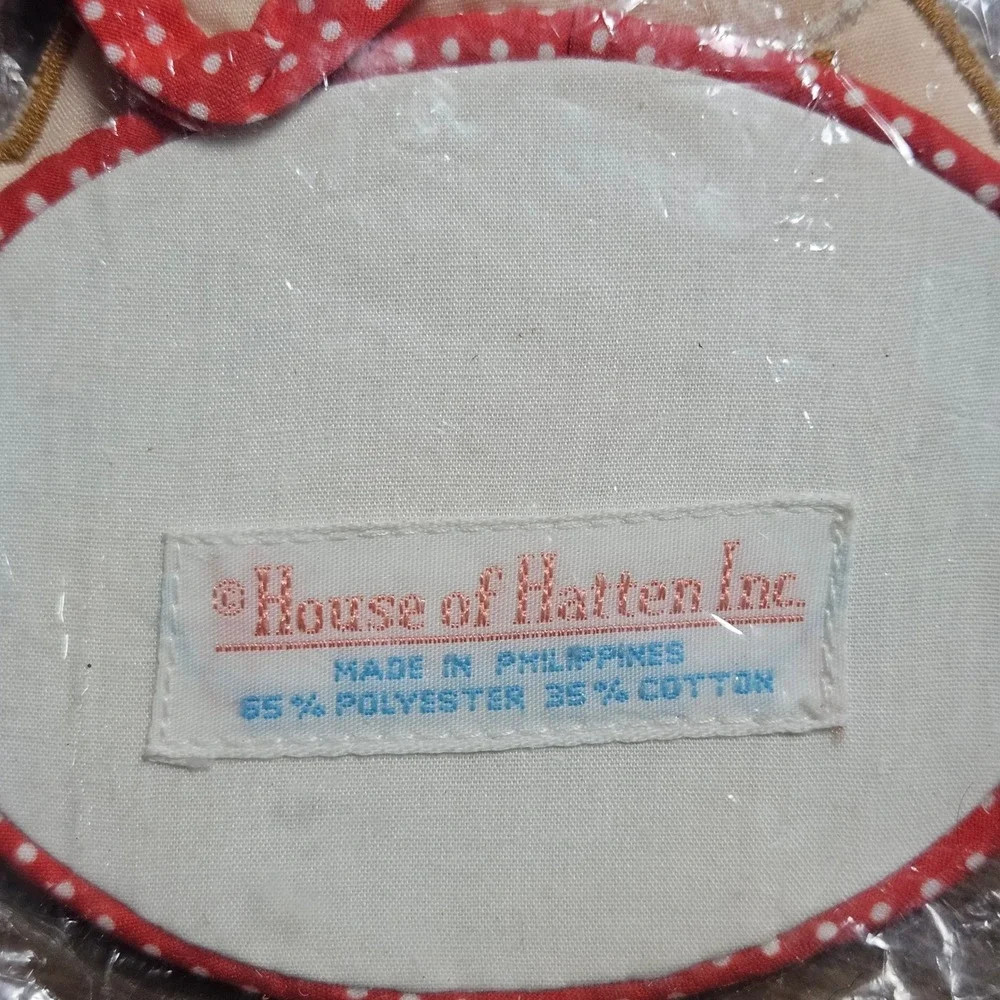 Vintage House of Hatten Monkey Baby Room Fabric Wall Hanging Sign Nursery Decor