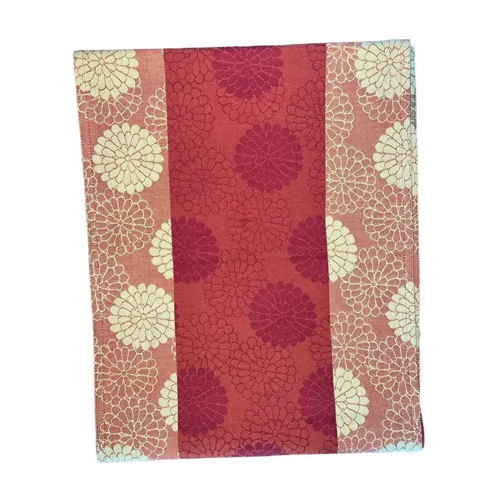 Pier 1 autumn fall cotton table runner‎ rust orange copper yellow pattern