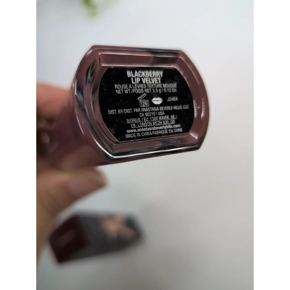 NEW LOT 2🥰Anastasia Beverly Hills Lip Velvet Crimson Blackberry Liquid Lipstick
