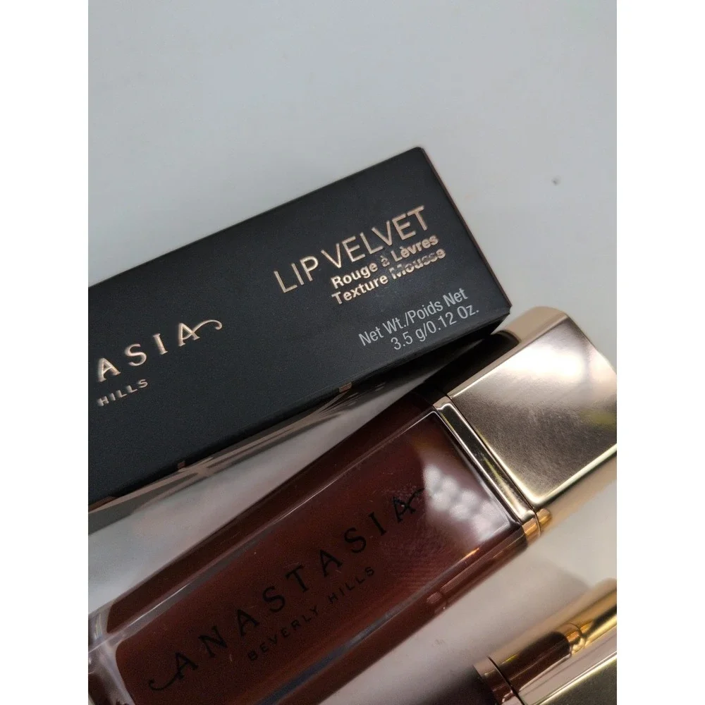 NEW LOT 2🥰Anastasia Beverly Hills Lip Velvet Crimson Blackberry Liquid Lipstick