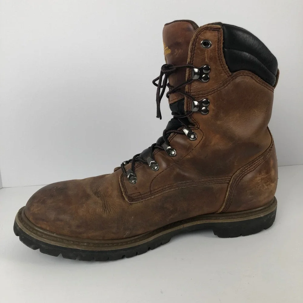 CHIPPEWA IQ Waterproof Insulated Leather Work‎ Boots Brown Men's 11 XW 55059